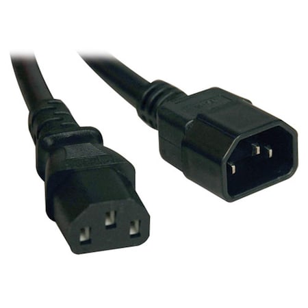 Evolve Tripp Lite, Power Cord Adapter, 10A, 18AWG, 100V- 250V, IEC-320-C14 to IEC-320-C13, 1FT EV193812